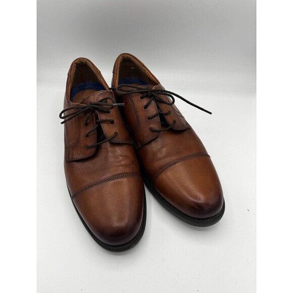 Florsheim Surge Cap Toe Cognac Brown Leather Oxford Mens 10EEE Dress Shoes main image 9